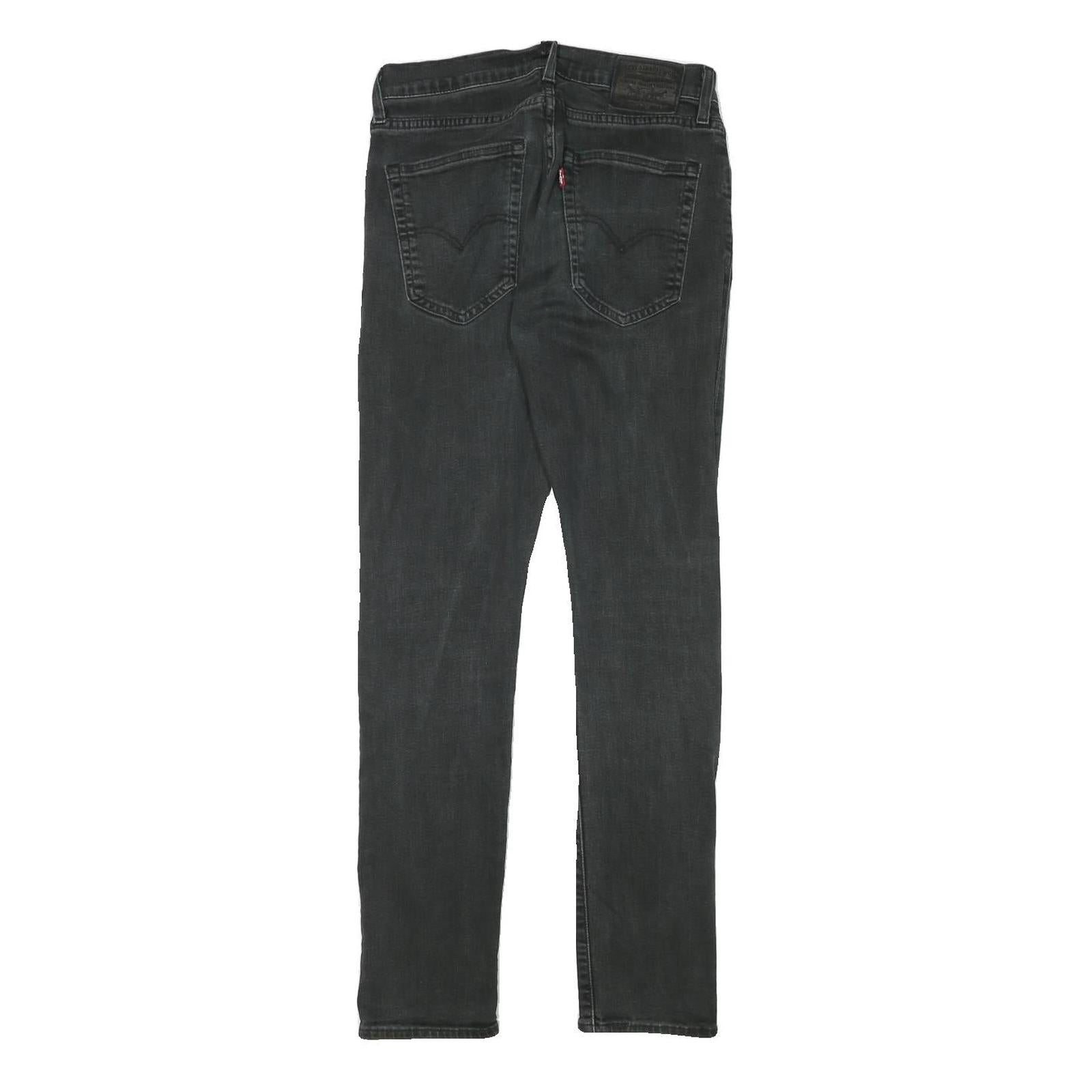 LEVI'S Mens Jeans Black Slim Skinny Denim Medium W28 L30 Stylish Comfort