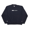 REEBOK Mens Navy Blue Sweatshirt Crew Neck XL Cotton Blend Casual Sportswear