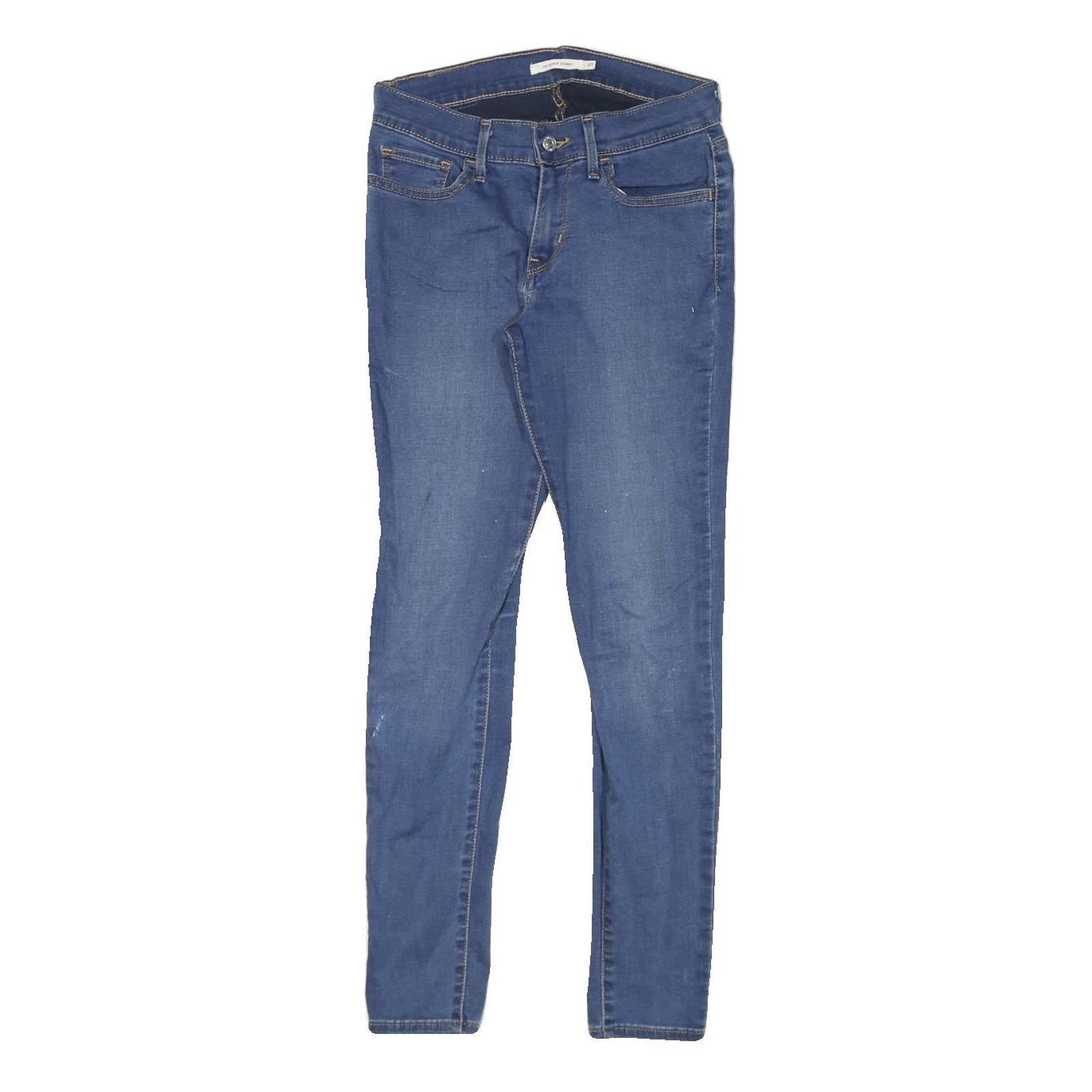 LEVI'S 710 Womens Jeans Blue Slim Skinny Denim Medium W27 L28 Stretch Zip Fly