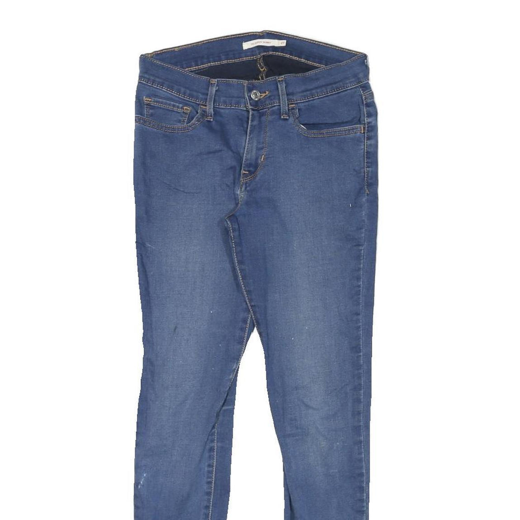 LEVI'S 710 Womens Jeans Blue Slim Skinny Denim Medium W27 L28 Stretch Zip Fly