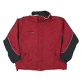 COLUMBIA Mens Red & Black Outdoor Jacket XL Polyester Blend Plain Zip Pocketed
