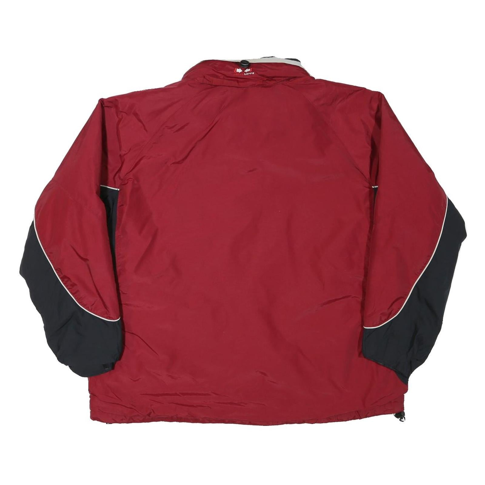 COLUMBIA Mens Red & Black Outdoor Jacket XL Polyester Blend Plain Zip Pocketed