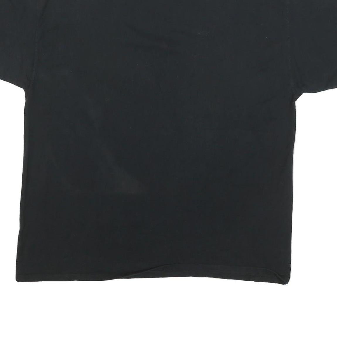 CHAMPION Mens Black Classic T-Shirt XL Short Sleeve Crew Neck Logo Embroidered