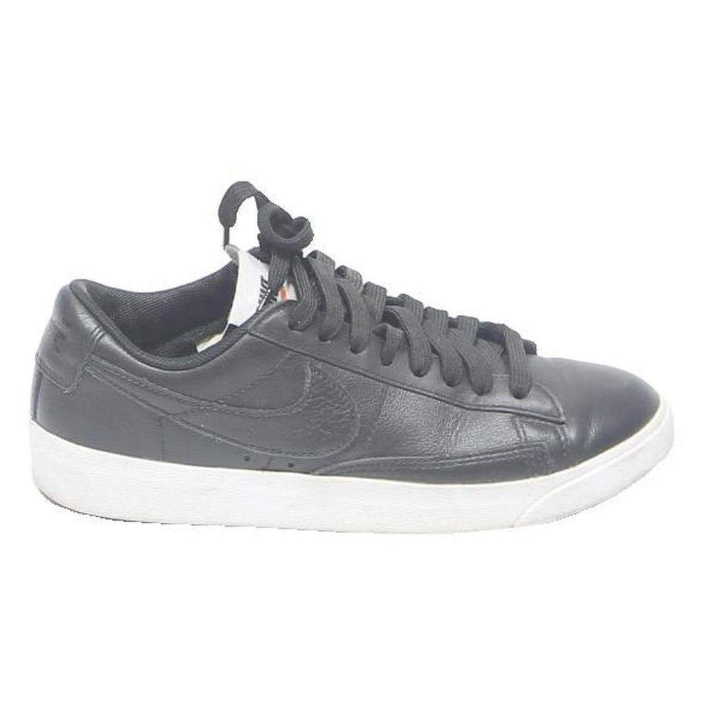 NIKE Blazer Low Boys Trainers Black Synthetic UK 3 Classic Style Casual Footwear