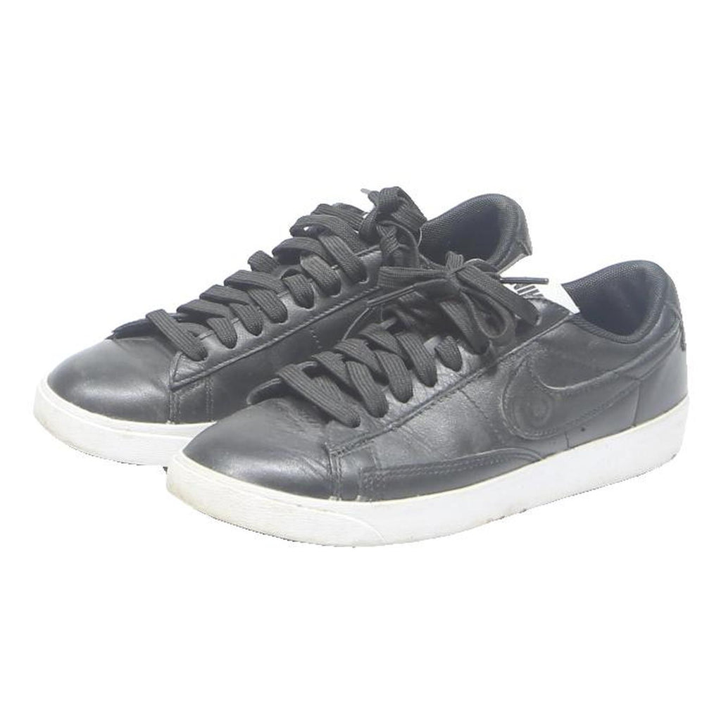 NIKE Blazer Low Boys Trainers Black Synthetic UK 3 Classic Style Casual Footwear