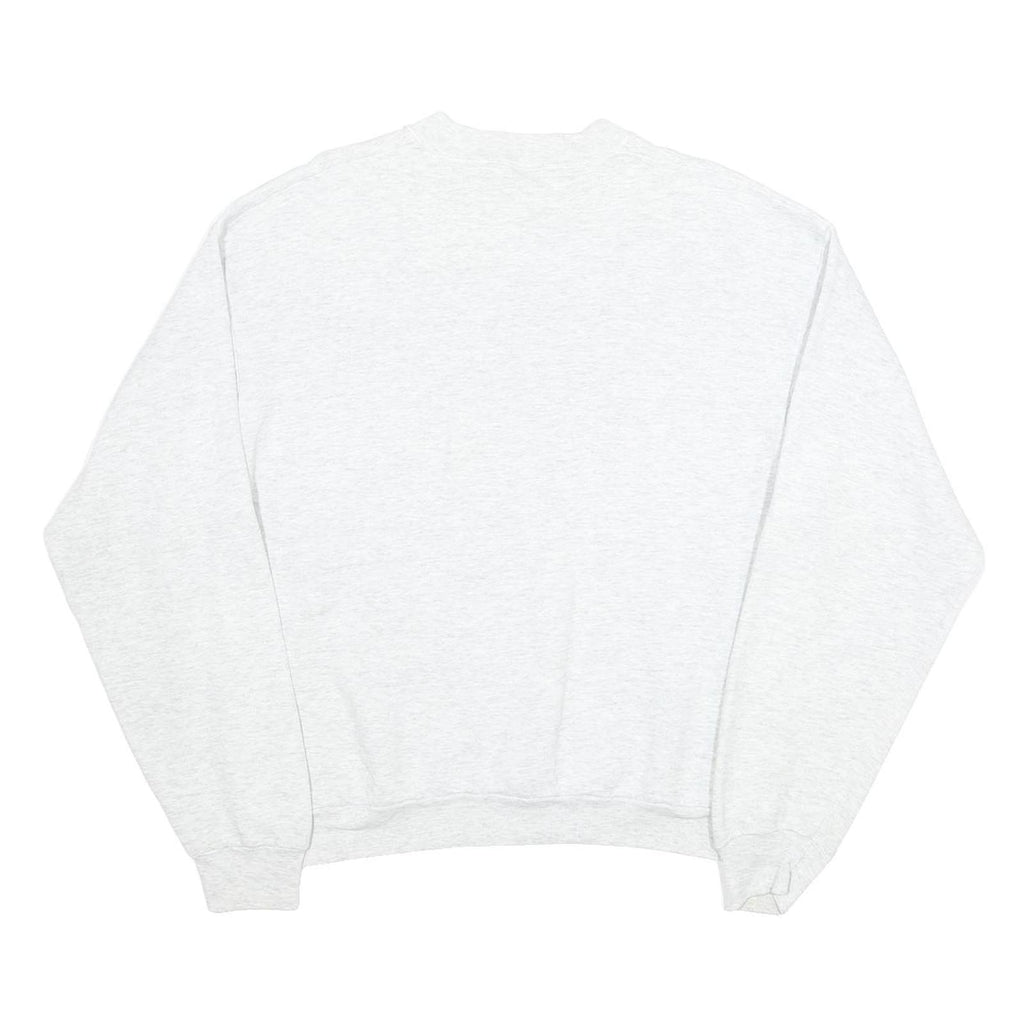 FRUIT OF THE LOOM Mens Grey New Hampshire Crest Crew Neck L Sweatshirt Cotton