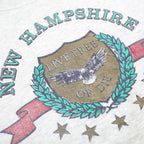 FRUIT OF THE LOOM Mens Grey New Hampshire Crest Crew Neck L Sweatshirt Cotton