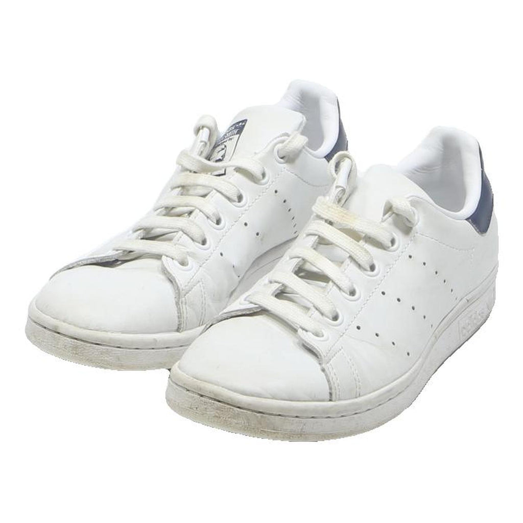 ADIDAS Stan Smith Womens Low Top Trainers White Blue Leather UK 4 Classic