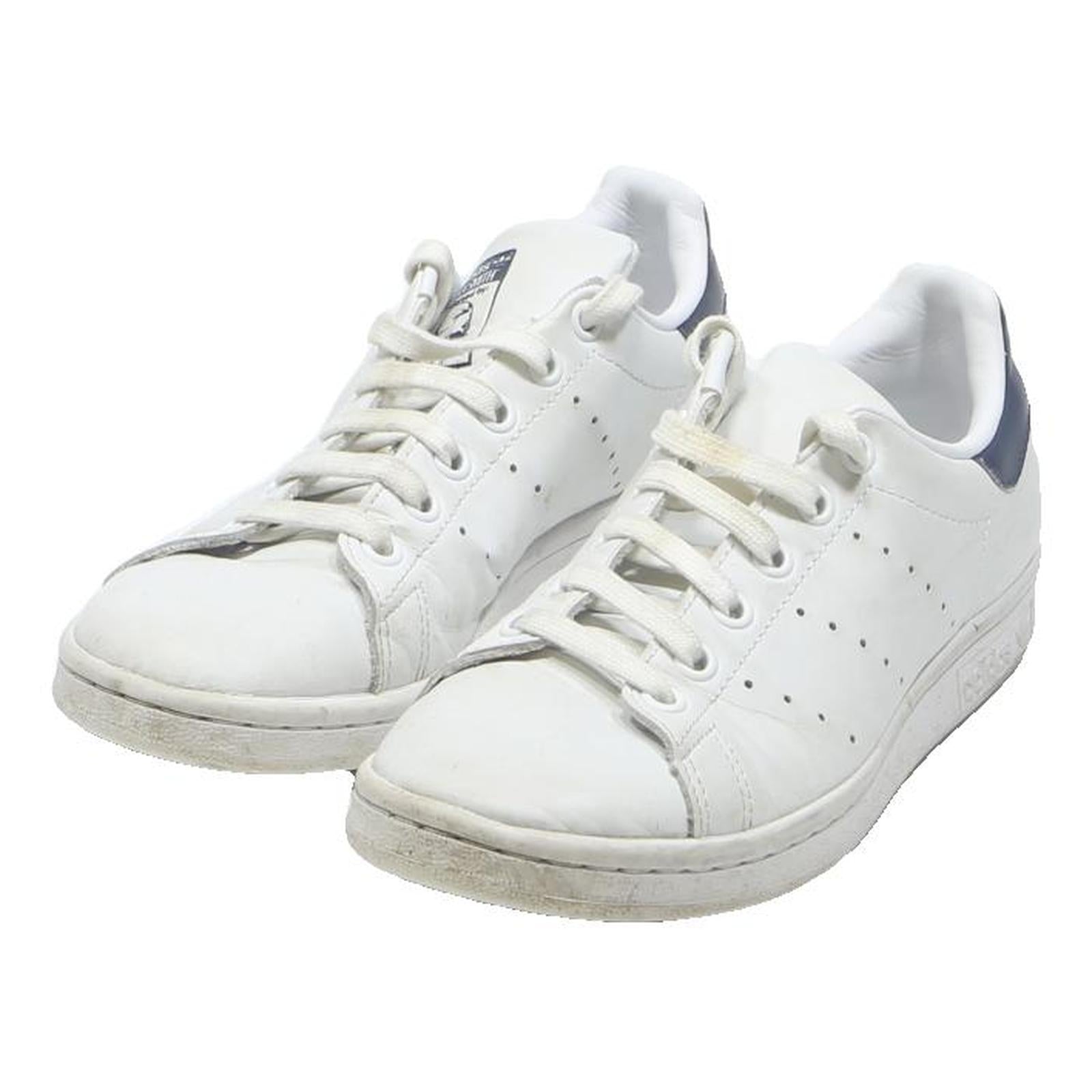 ADIDAS Stan Smith Womens Low Top Trainers White Blue Leather UK 4 Classic
