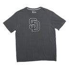 NIKE Mens Black L Cotton Blend Graphic T-Shirt Short Sleeve Crew Neck