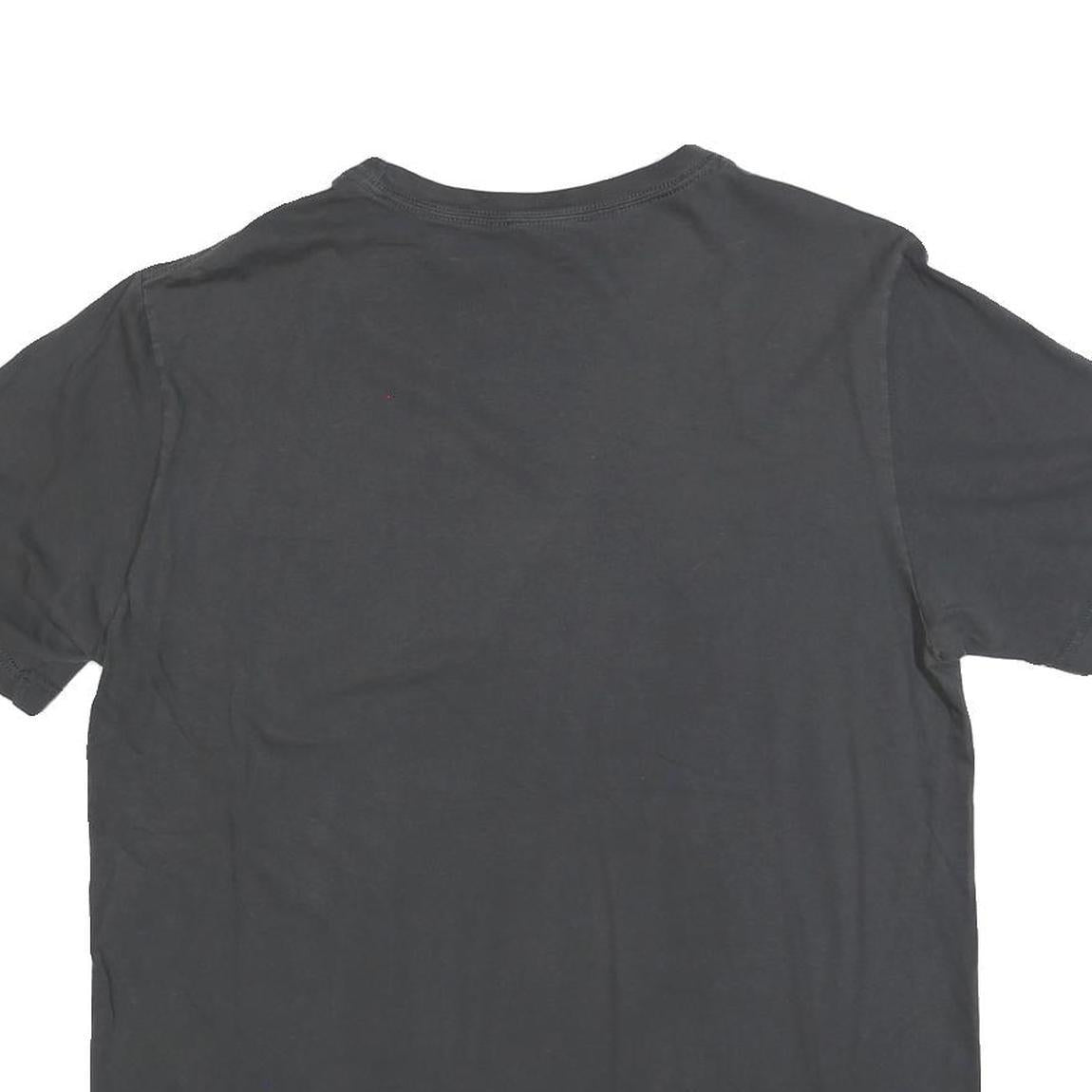 NIKE Mens Black L Cotton Blend Graphic T-Shirt Short Sleeve Crew Neck