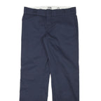 DICKIES Womens Navy Regular Fit Straight Trousers W33 L31 Workwear Classic