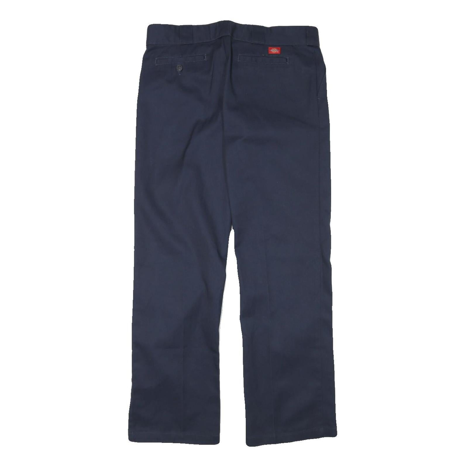 DICKIES Womens Navy Regular Fit Straight Trousers W33 L31 Workwear Classic