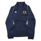 ADIDAS Womens Navy Blue Volleyball Track Jacket UK 18 Polyester Blend Zip Plain
