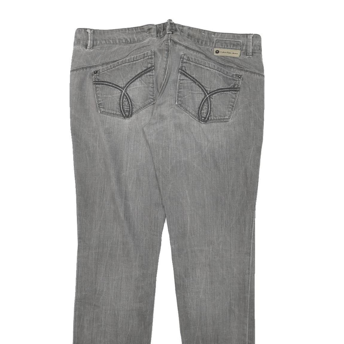 CALVIN KLEIN JEANS Womens Slim Grey Denim W34 L31 Zip Pockets Casual