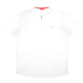 PUMA Mens White Polo T-Shirt L Short Sleeve Zip Neck Sports Casual Activewear