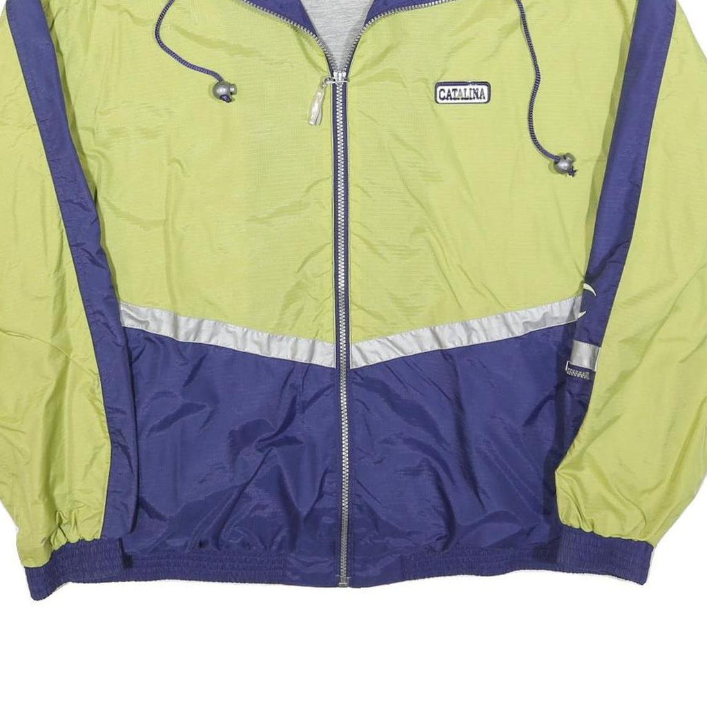 CATALINA Mens Blue & Yellow Zip Jacket XL Polyester Blend Shell Colourblock