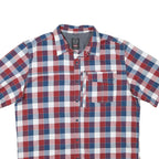 WRANGLER Mens Blue & Red Checked Shirt L Casual Summer Button Up