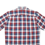 WRANGLER Mens Blue & Red Checked Shirt L Casual Summer Button Up