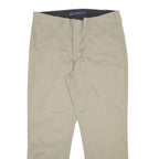 DICKIES Mens Cotton Blend Beige Regular Trousers W36 L30 Classic Zip Casual
