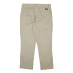 DICKIES Mens Cotton Blend Beige Regular Trousers W36 L30 Classic Zip Casual
