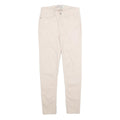 CALVIN KLEIN JEANS Womens Cotton Blend Slim Trousers Beige W26 L26 Stylish Fit