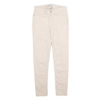CALVIN KLEIN JEANS Womens Cotton Blend Slim Trousers Beige W26 L26 Stylish Fit
