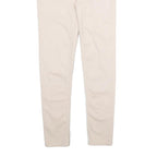 CALVIN KLEIN JEANS Womens Cotton Blend Slim Trousers Beige W26 L26 Stylish Fit