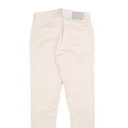 CALVIN KLEIN JEANS Womens Cotton Blend Slim Trousers Beige W26 L26 Stylish Fit