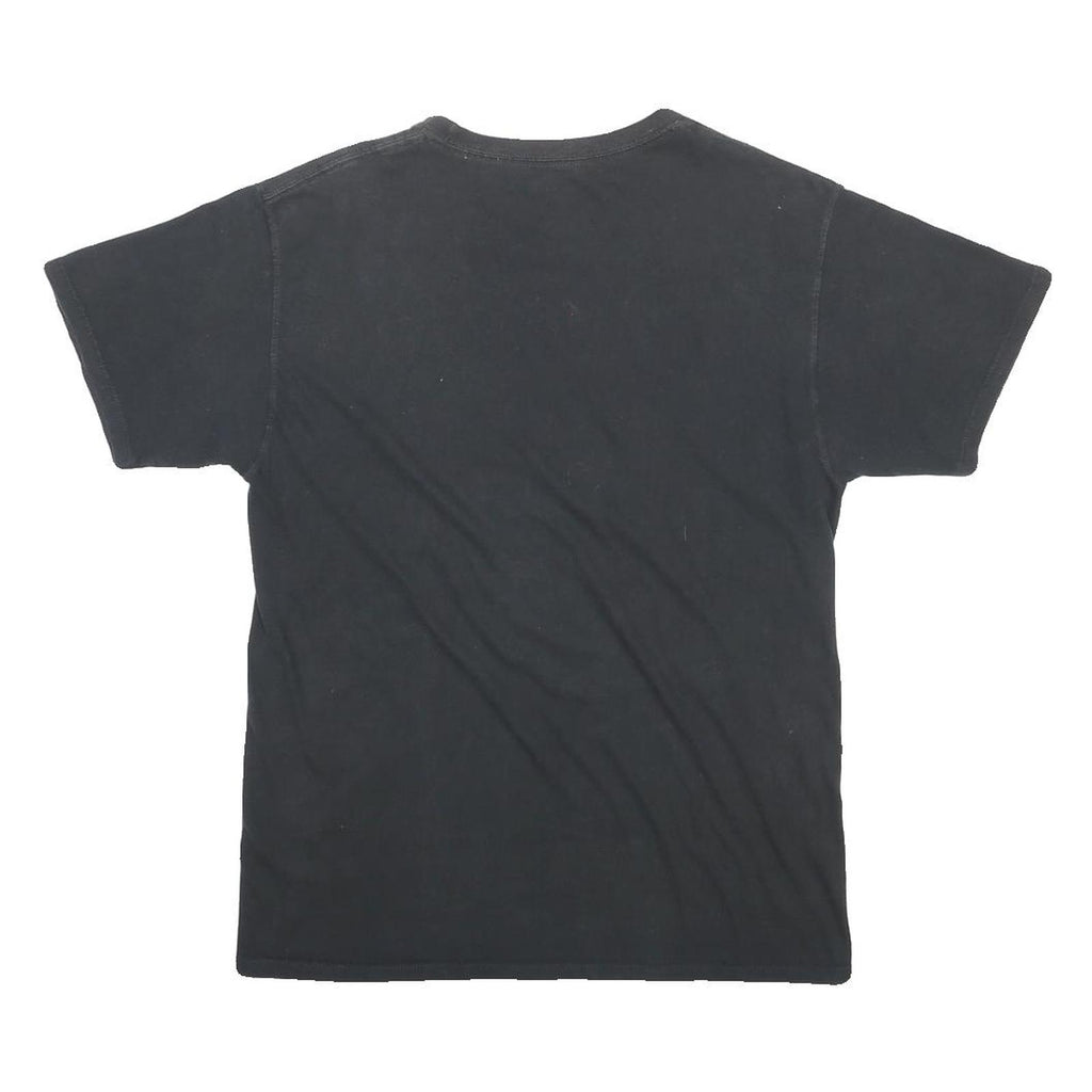 CHAMPION Mens Black Classic T-Shirt M Short Sleeve Crew Neck Cotton Blend Logo
