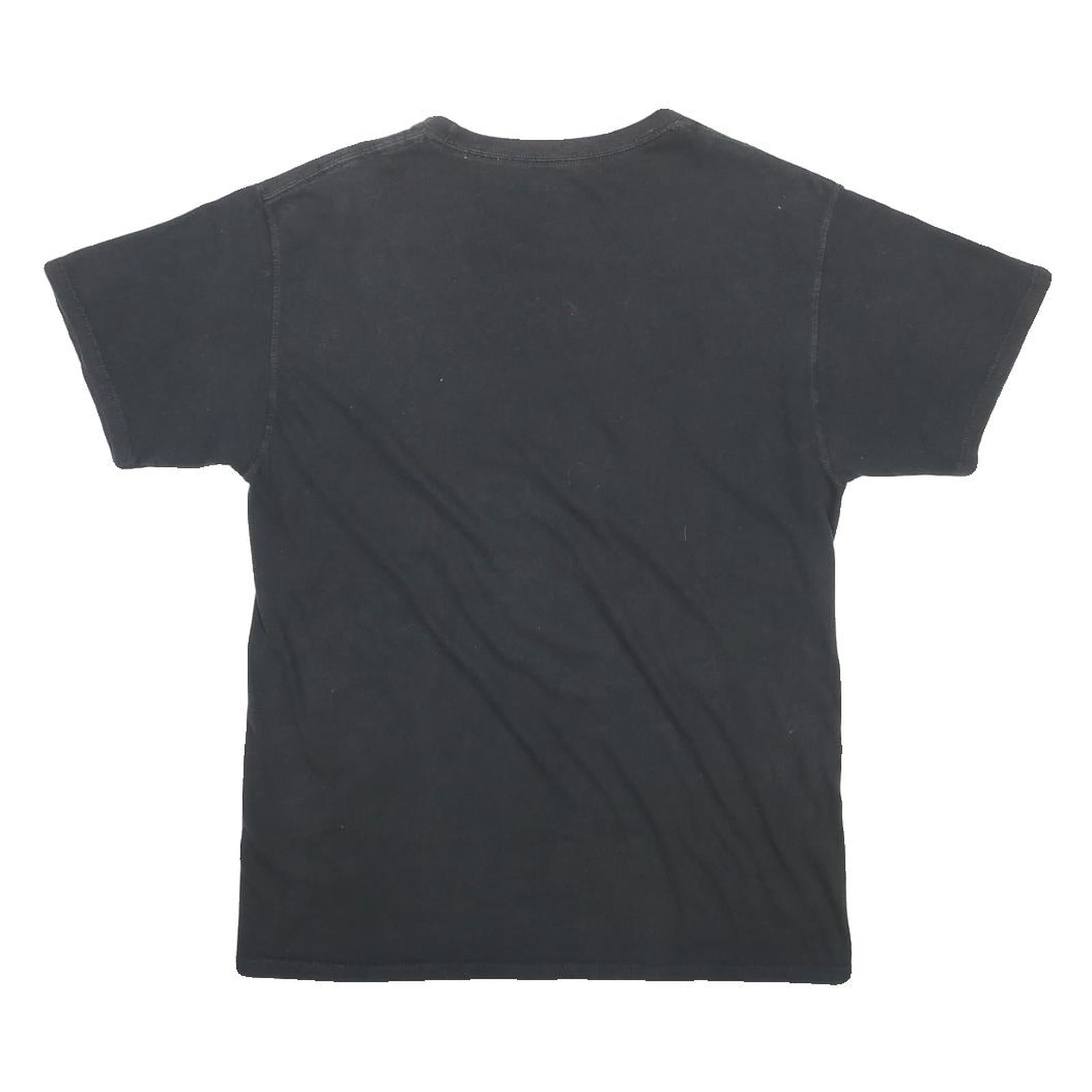 CHAMPION Mens Black Classic T-Shirt M Short Sleeve Crew Neck Cotton Blend Logo