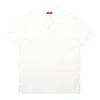 HUGO Mens White Short Sleeve Plain Polo Shirt Cotton Blend M Classic Fit Casual