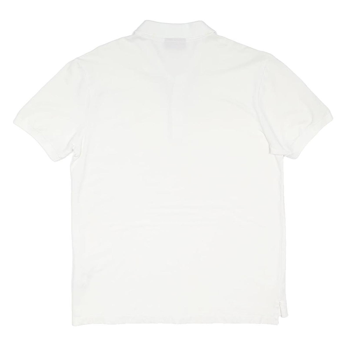 HUGO Mens White Short Sleeve Plain Polo Shirt Cotton Blend M Classic Fit Casual
