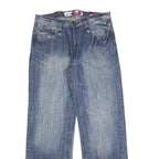 TAKE TWO Mens Regular Fit Straight Blue Denim Jeans W32 L32 Classic Cotton Blend
