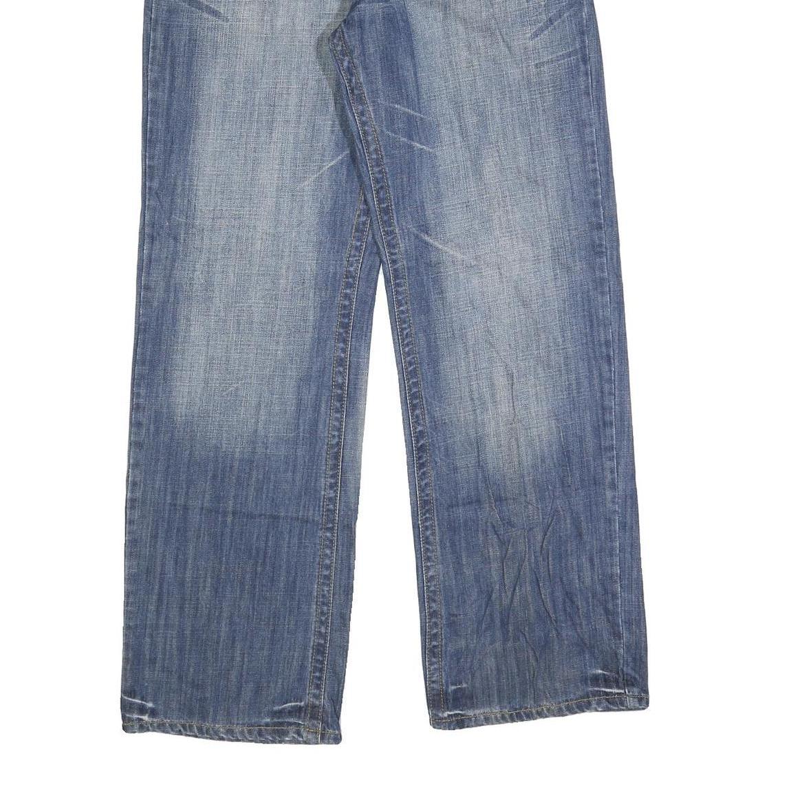 TAKE TWO Mens Regular Fit Straight Blue Denim Jeans W32 L32 Classic Cotton Blend