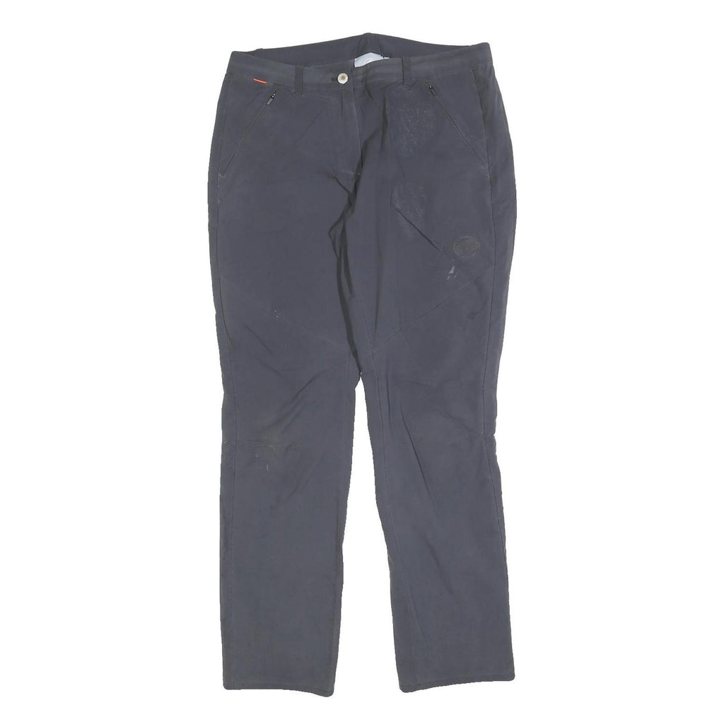 MAMMUT Womens Polyester Blend Navy Regular Fit Straight Trousers W32 L30 Outdoor