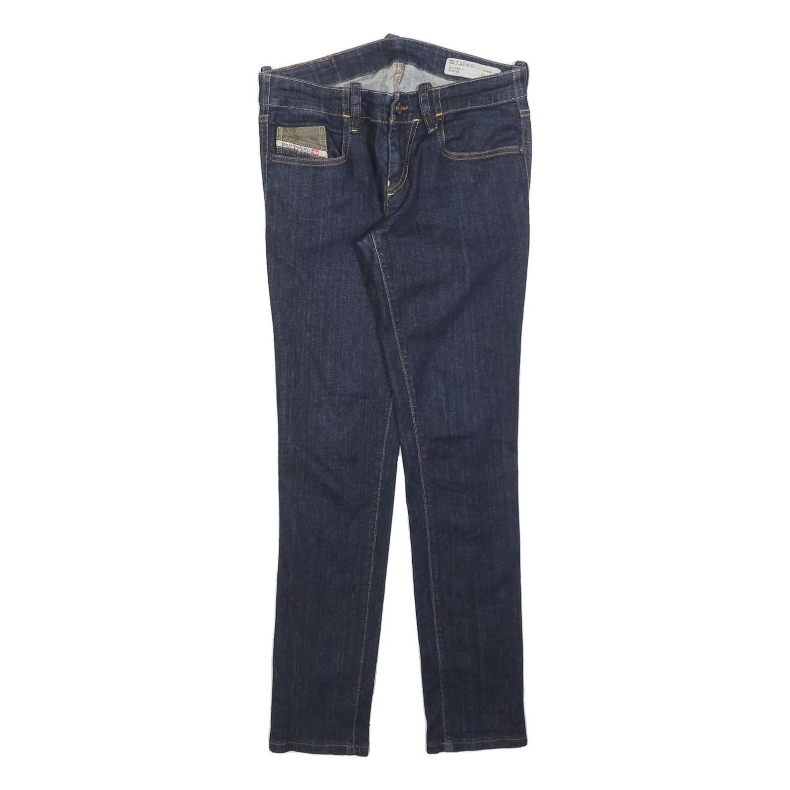 DIESEL Womens Blue Slim Skinny Denim Raw Jeans W27 L28 Classic Zip Cotton Blend