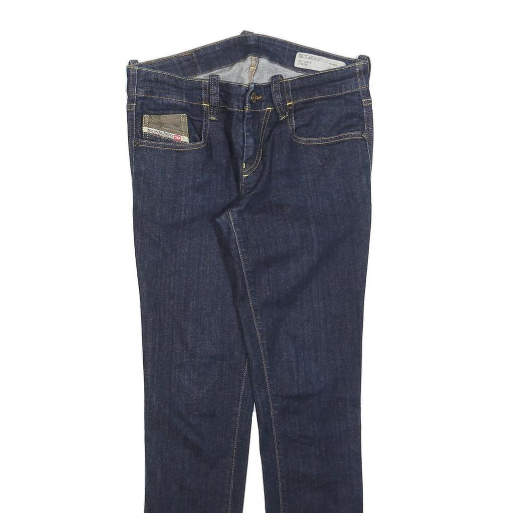 DIESEL Womens Blue Slim Skinny Denim Raw Jeans W27 L28 Classic Zip Cotton Blend