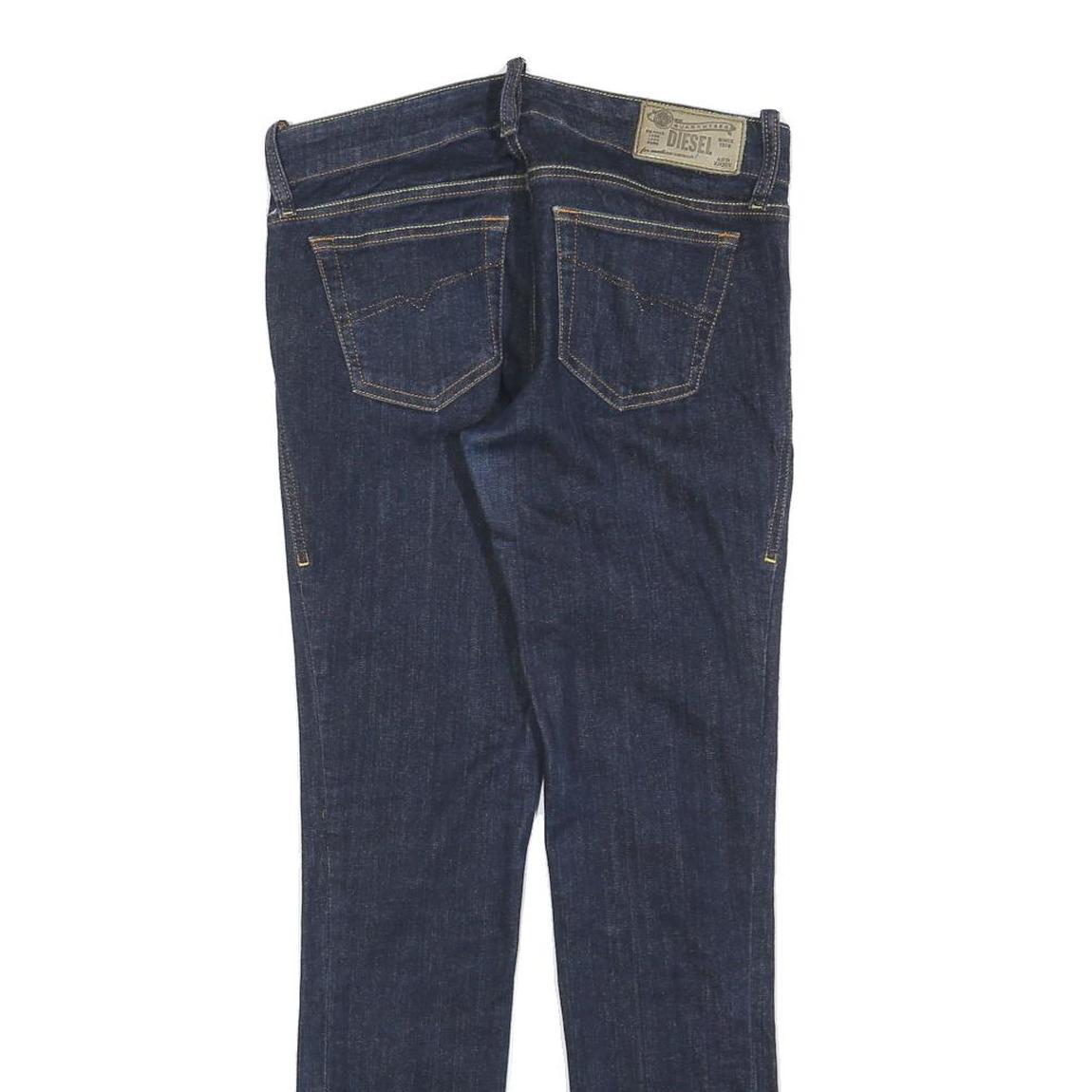 DIESEL Womens Blue Slim Skinny Denim Raw Jeans W27 L28 Classic Zip Cotton Blend