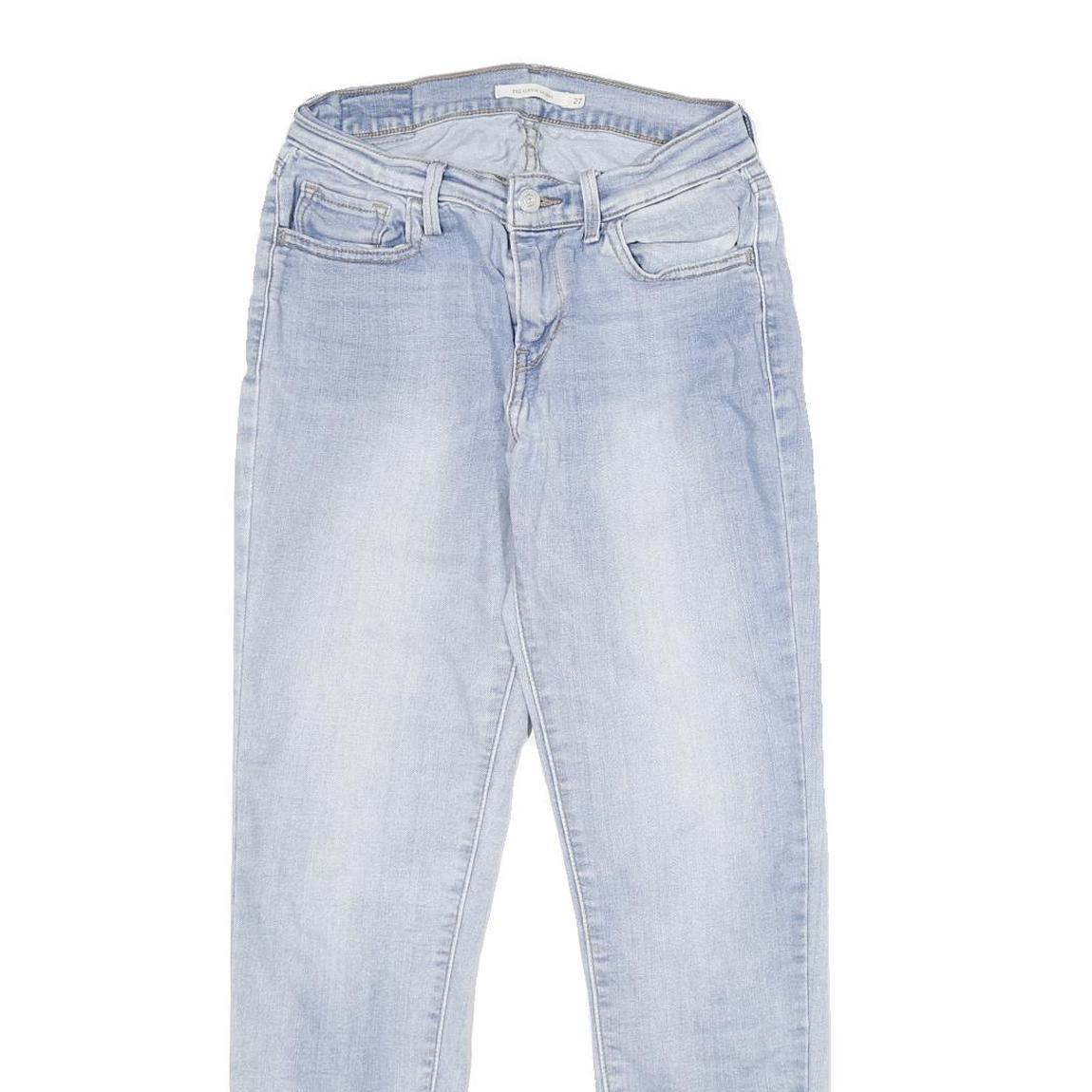 LEVI'S 710 SUPER SKINNY Womens Jeans Blue Slim Skinny Denim Light W27 L30