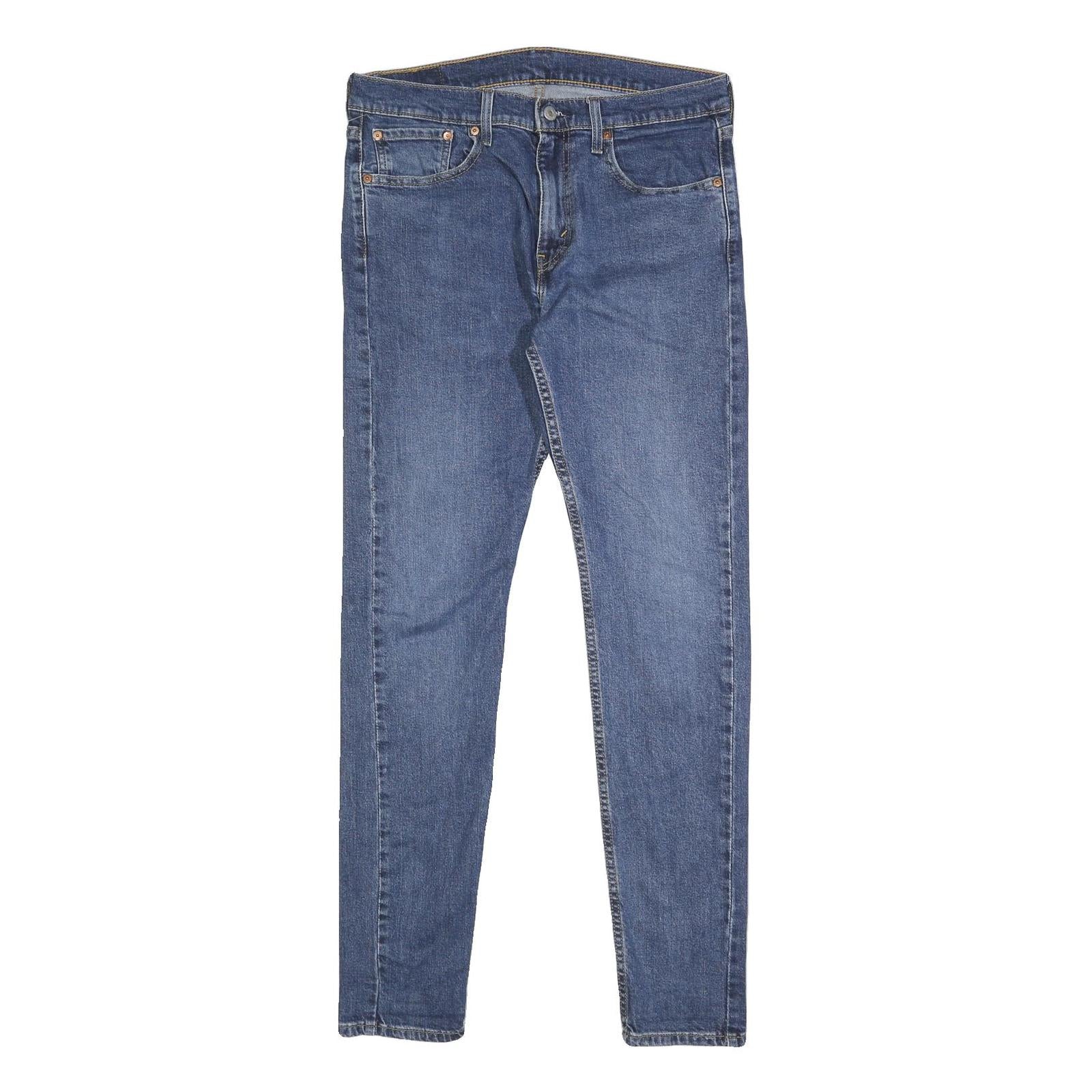 LEVI'S 512 LO-BALL Mens Jeans Blue Slim Skinny Denim Medium W33 L33 Stylish Zip