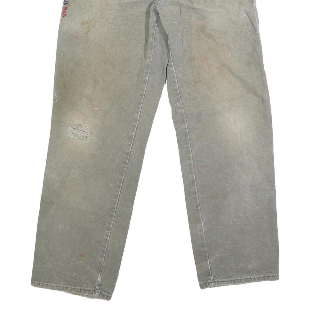 DICKIES Mens Regular Fit Straight Jeans Cotton Blend Zip W33 L31 Workwear