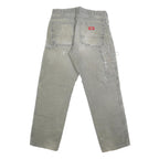 DICKIES Mens Regular Fit Straight Jeans Cotton Blend Zip W33 L31 Workwear