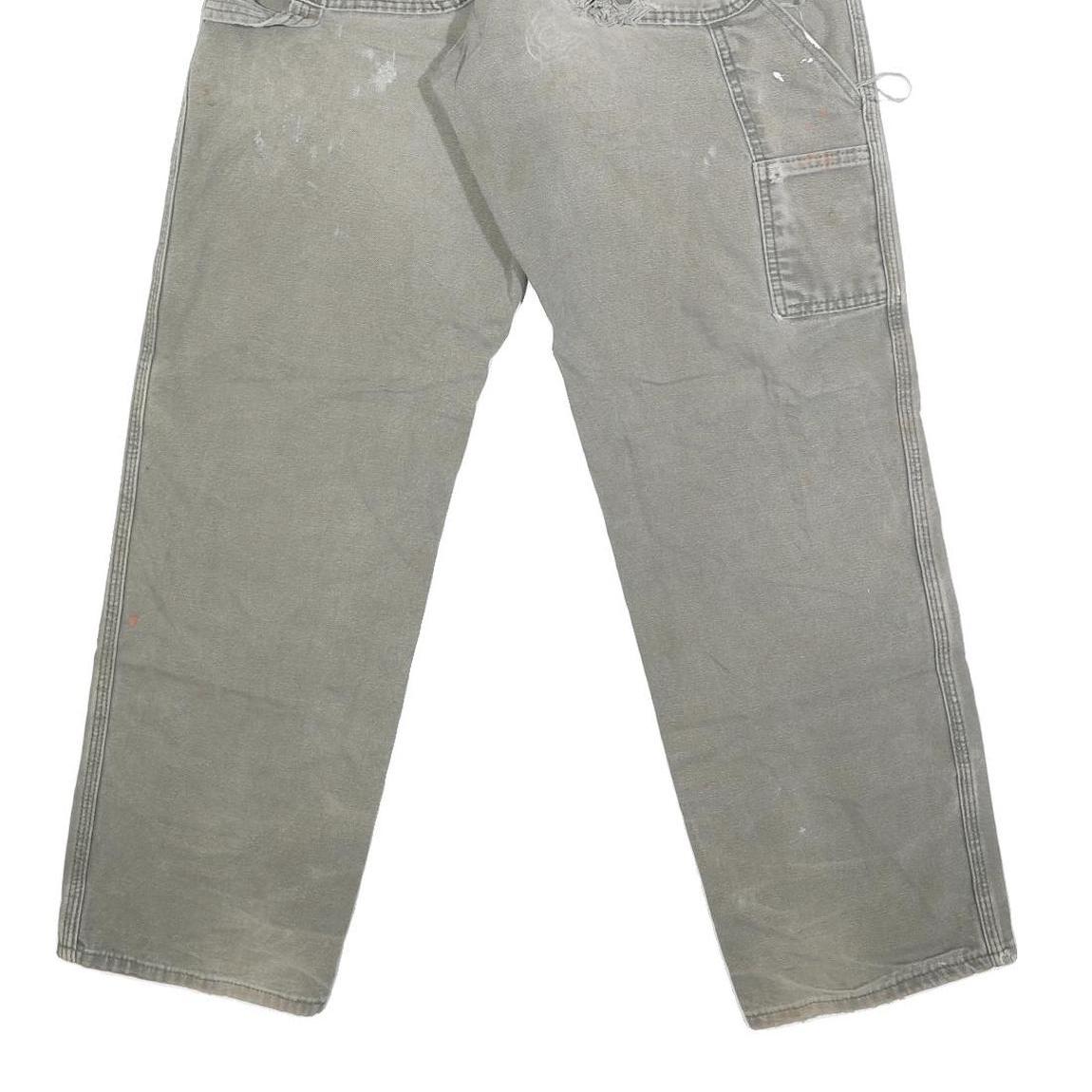 DICKIES Mens Regular Fit Straight Jeans Cotton Blend Zip W33 L31 Workwear