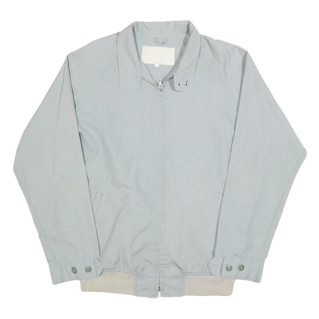 Mens Grey Cotton Blend Casual Jacket M Zip Closure Plain Lightweight