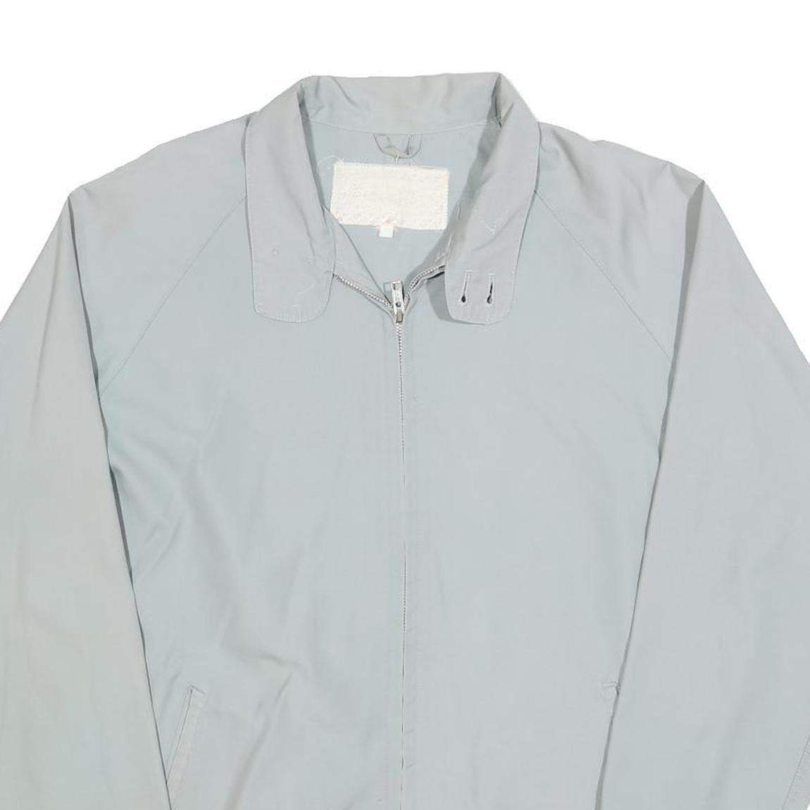 Mens Grey Cotton Blend Casual Jacket M Zip Closure Plain Lightweight