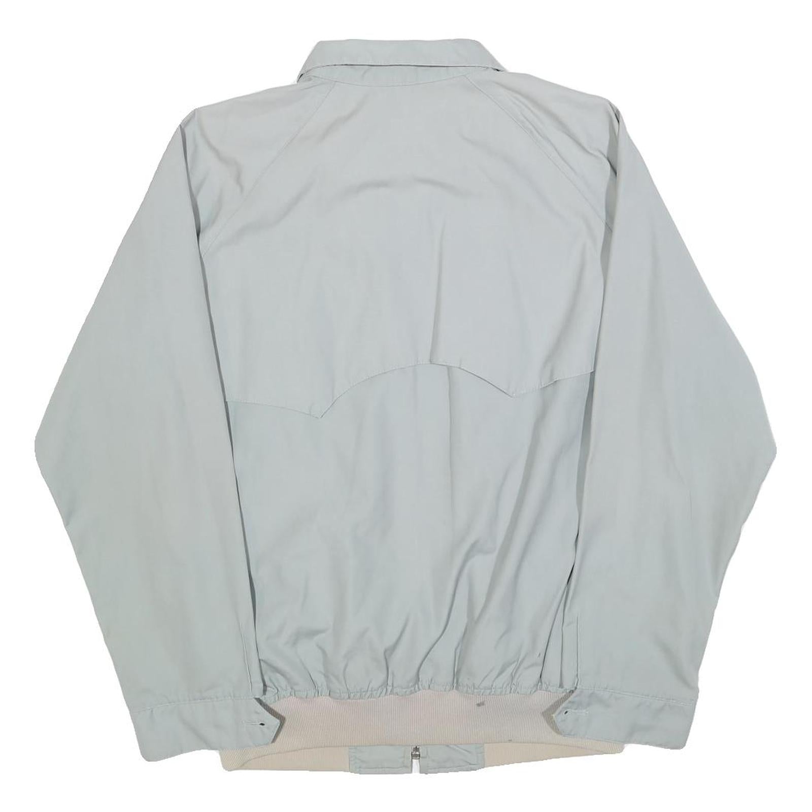 Mens Grey Cotton Blend Casual Jacket M Zip Closure Plain Lightweight