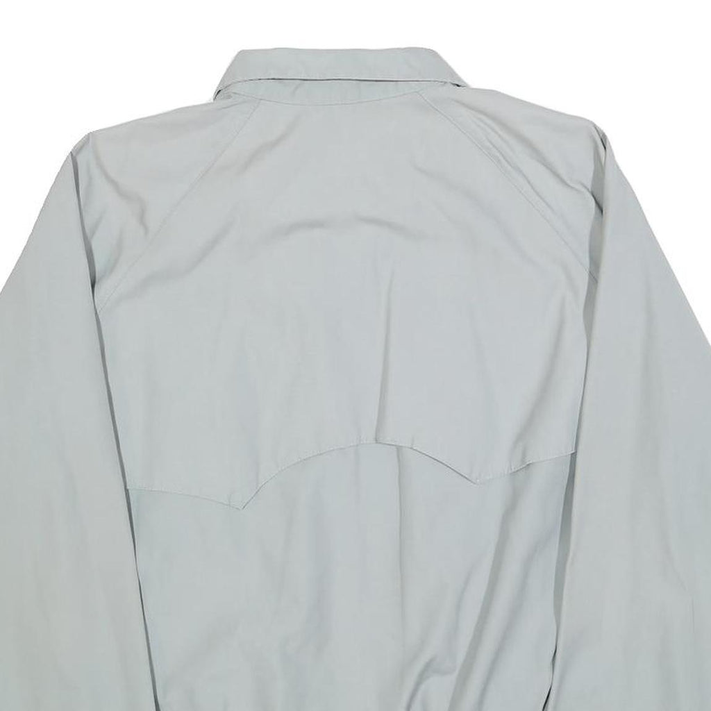 Mens Grey Cotton Blend Casual Jacket M Zip Closure Plain Lightweight