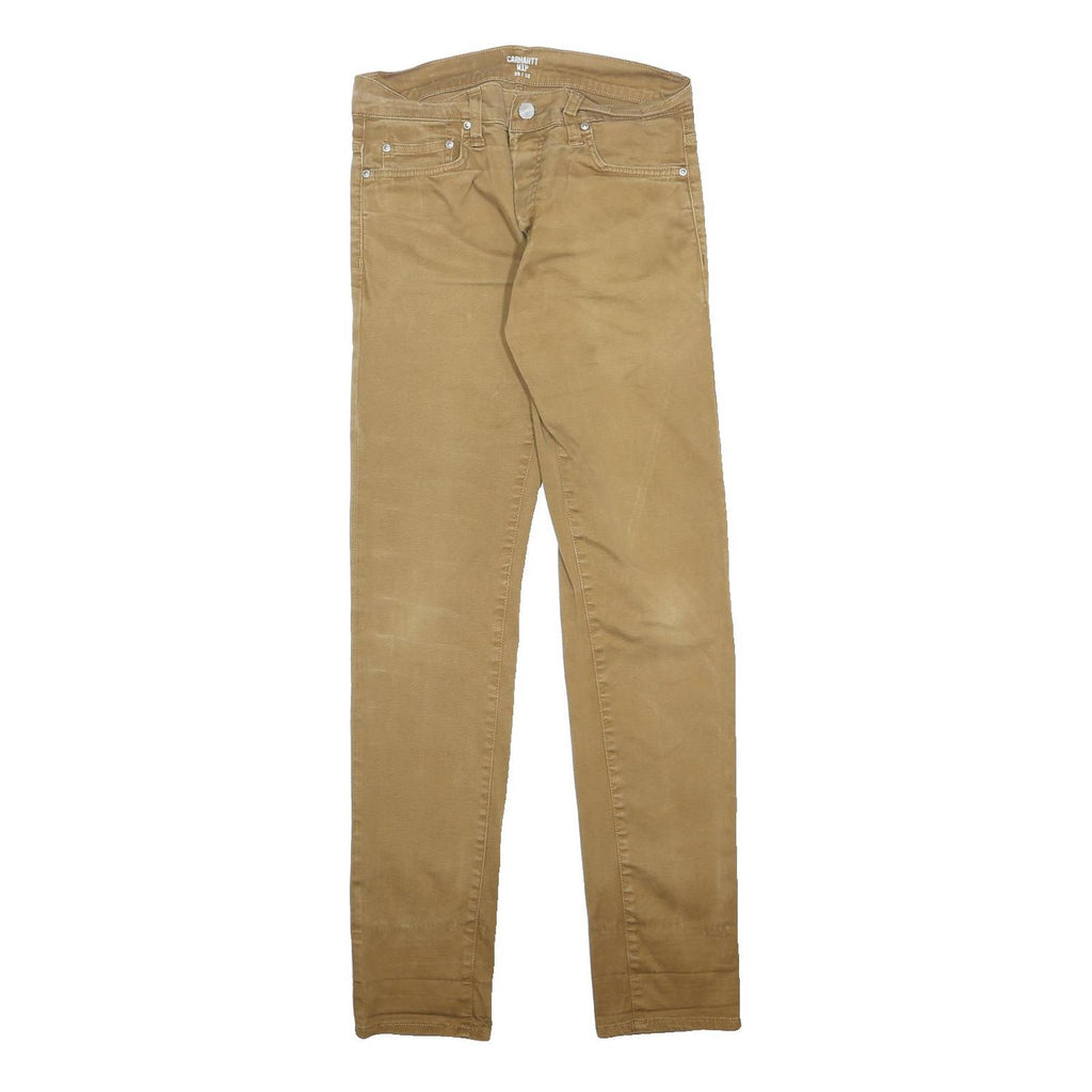 CARHARTT WIP Mens Cotton Blend Slim Khaki Slim Straight Trousers W28 L32