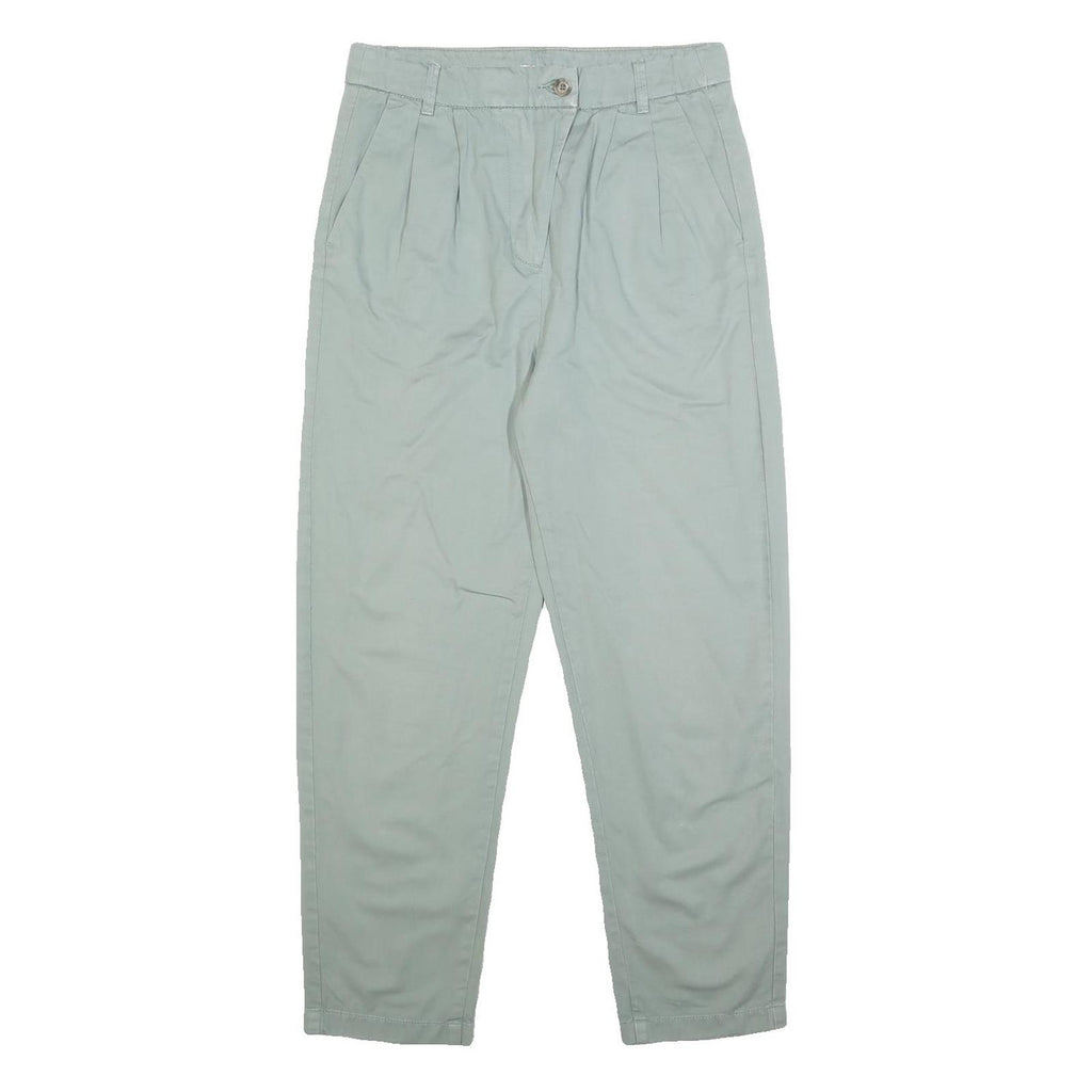 ESPRIT Womens Cotton Slim Grey Tapered Trousers W30 L28 Casual Smart